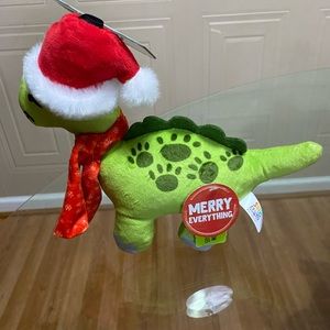 Snug Arooz Dinosaur With Squeaker And Santa’s Hat 9”